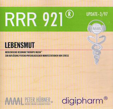 RRR 921 Lebensmut Peter Hübner CD Medizinische Resonanz Therapie - Digipharm - Neu