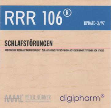 RRR 106 Schlafstörungen Medizinische Resonanz Therapie Musik CD Peter Hübner - Neu