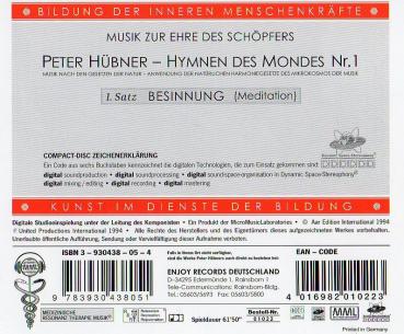 Hymnen des Mondes Nr. 1 / Musik zur Ehre des Schöpfers von Peter Hübner CD ( 1. Satz Besinnung )