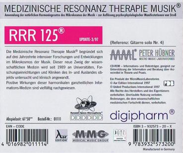 Preview: RRR 125 Peter Hübner CD Medizinische Resonanz Therapie Musik digipharm