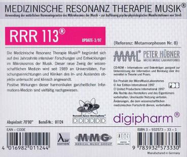 Preview: RRR 113 Peter Hübner CD Medizinische Resonanz Therapie Musik digipharm
