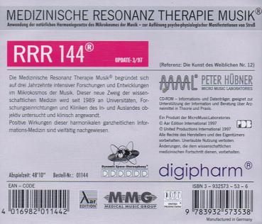 RRR 144 Peter Hübner Musik nach den Gesetzen der Natur CD Medizinische Resonanz Therapie - Digipharm