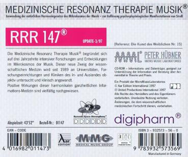 RRR 147 Peter Hübner Musik nach den Gesetzen der Natur CD Medizinische Resonanz Therapie - Digipharm