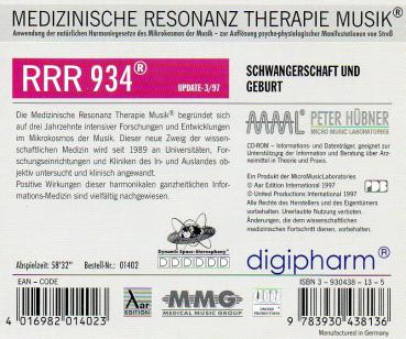 RRR 934 Schwangerschaft und Geburt CD Peter Hübner Medizinische Resonanz Therapie