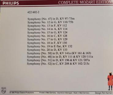Complete Mozart Edition - Early Symphonies 2 (3 CDs Box Set) 1990 Philips 422 602-2