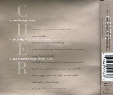 Cher - Believe CD (3 Track) Maxi Single 1998