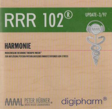 RRR 102 Harmonie Peter Hübner Musik nach den Gesetzen der Natur CD Medizinische Resonanz Therapie - Digipharm