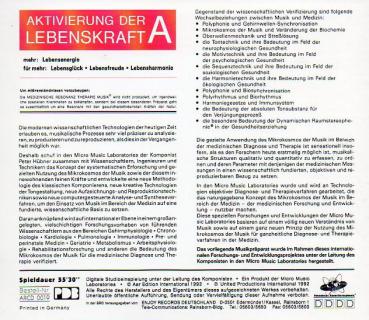 RRR 921 Peter Hübner Musik nach den Gesetzen der Natur CD Medizinische Resonanz Therapie - Digipharm