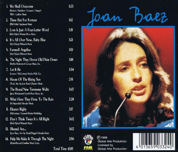 Joan Baez - We Shall Overcome CD 14 Track 1998