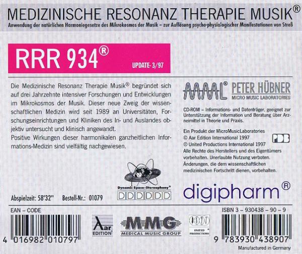 RRR 934 - Peter Hübner CD Medizinische Resonanz Therapie