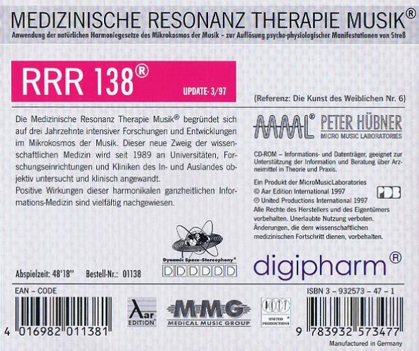 RRR 138 - Peter Hübner CD Medizinische Resonanz Therapie - Die Kunst des Weiblichen Nr. 6