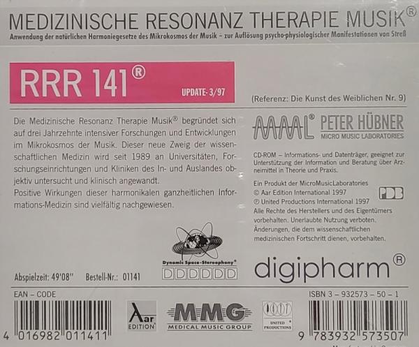 RRR 141 Peter Hübner CD Peter Hübner Musik nach den Gesetzen der Natur CD Medizinische Resonanz Therapie - Digipharm