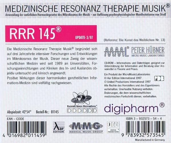 RRR 145 Peter Hübner CD Medizinische Resonanz Therapie Musik