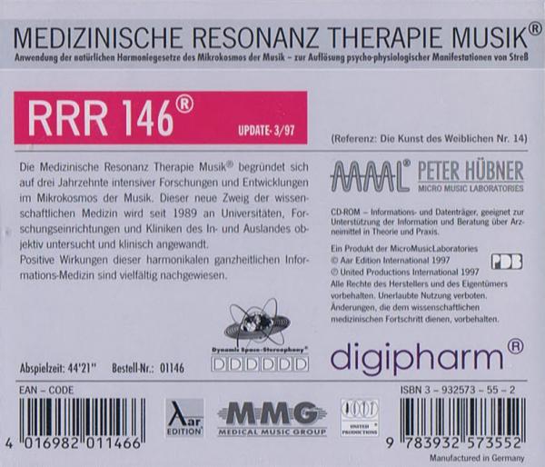 RRR 146 Peter Hübner CD Medizinische Resonanz Therapie Musik nach den Gesetzen der Natur