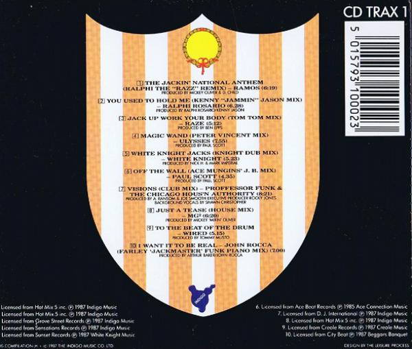 Jack Trax - The First CD Volume 1 ( 10 Tack ) 1987 Indigo Music