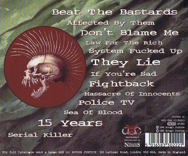 The Exploited - Beat The Bastards CD ( 13 Track ) 1996 Rough Justice