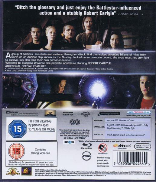 Stargate Universe - First Season ( Season 1 ) Bluray Robert Carlyle, Louis Ferreira