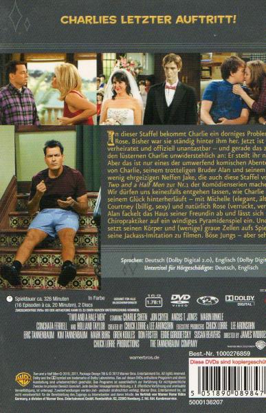 Two and a half Men - Die komplette achte Staffel ( Season 8 ) DVD Charlie Sheen