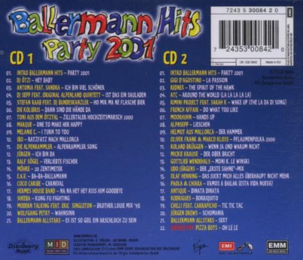 Ballermann Hits Party 2001 CD (2CD)