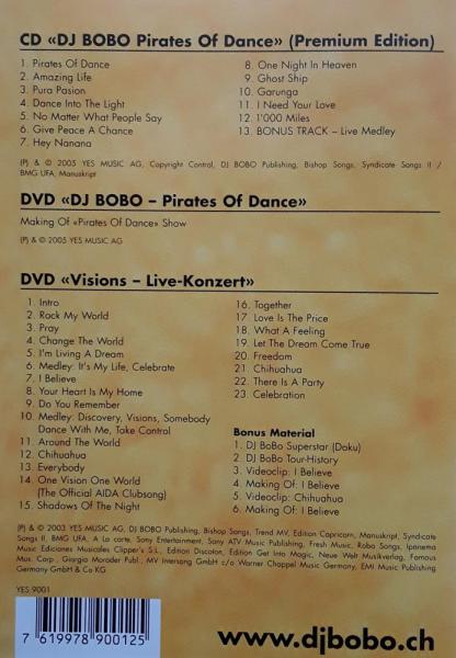 DJ Bobo - Pirates of Dance Tour 2005 CD + 2x DVD