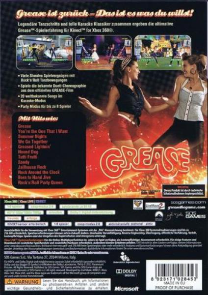 Grease Dance Kinect Game - XBOX 360 ( Kinect Erforderlich )