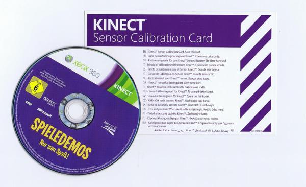 Spieledemos XBOX 360 ( Kinect erforderlich ) + Sensor Calibration Card